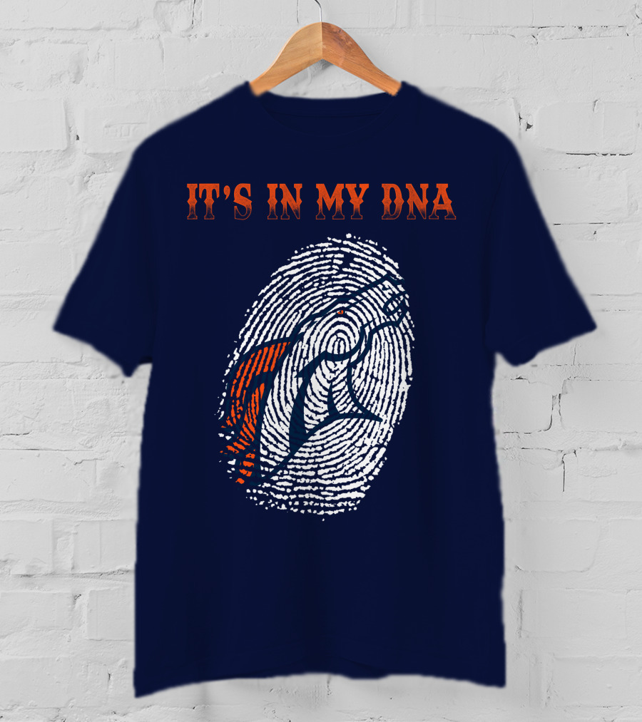 It's In My Dna Denver Broncos Fingerprint T-Shirt