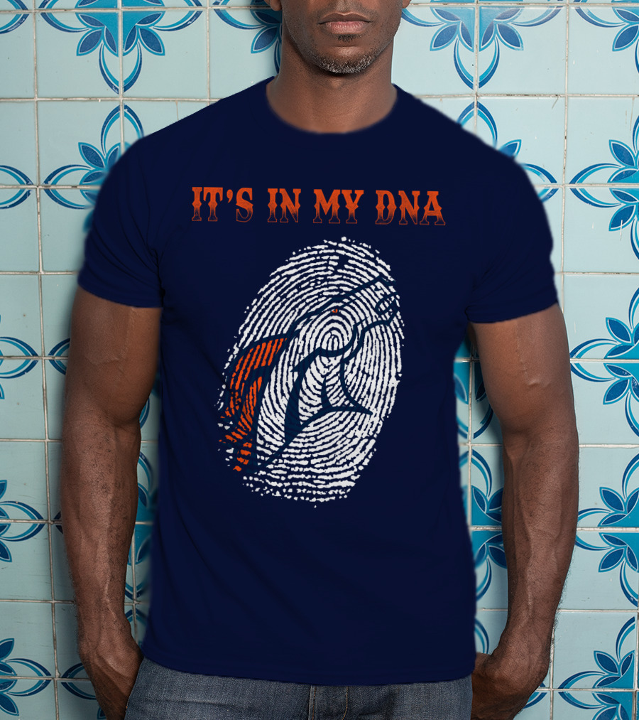 It's In My Dna Denver Broncos Fingerprint T-Shirt