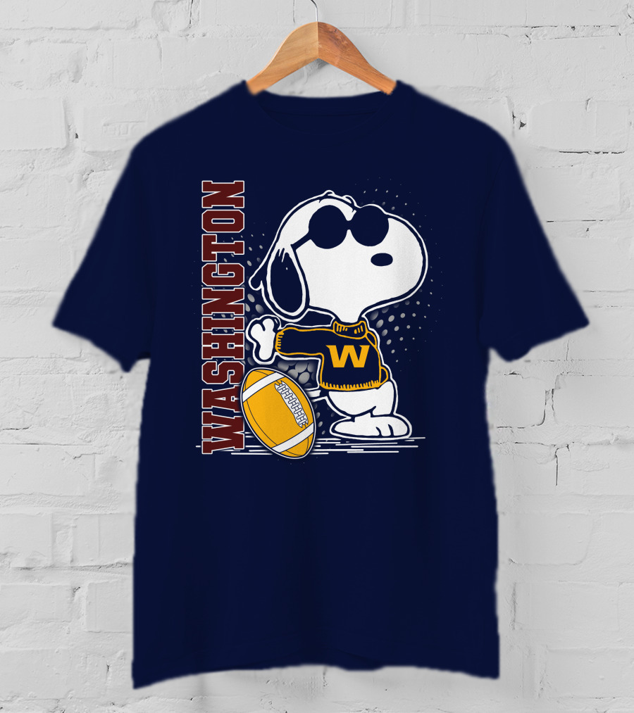 Snoopy Washington Football W Sweater Sunglasses T-Shirt