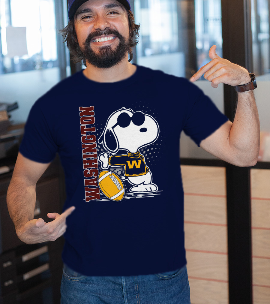 Snoopy Washington Football W Sweater Sunglasses T-Shirt