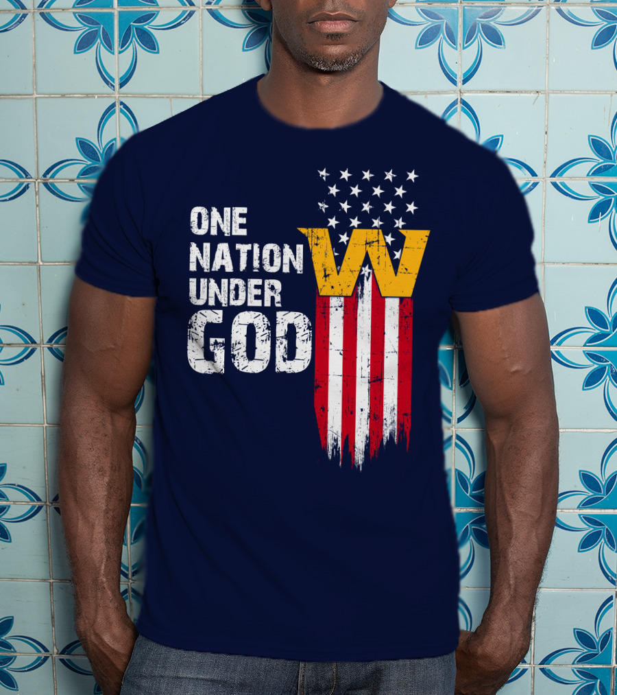 One Nation Under God Washington Usa Flag T-Shirt