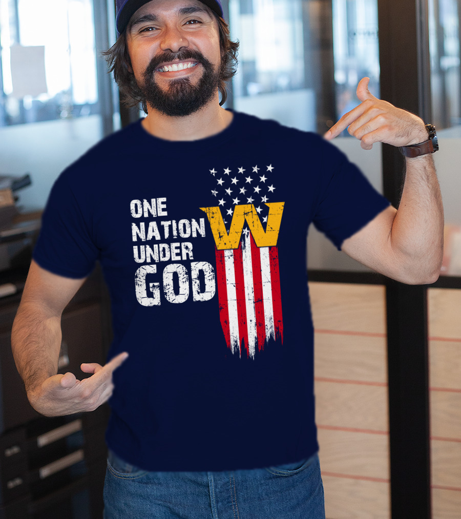 One Nation Under God Washington Usa Flag T-Shirt