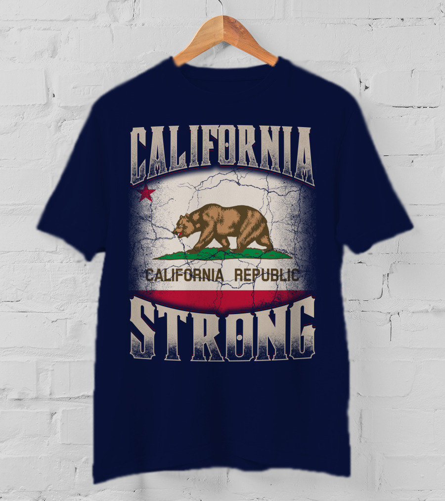 California Republic Strong Bear Flag T-Shirt