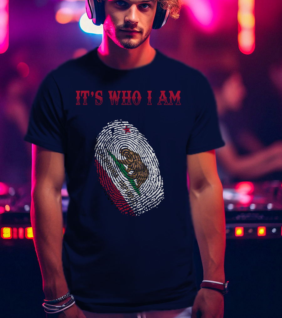 It's Who I Am Mexico Flag Fingerprint T-Shirt