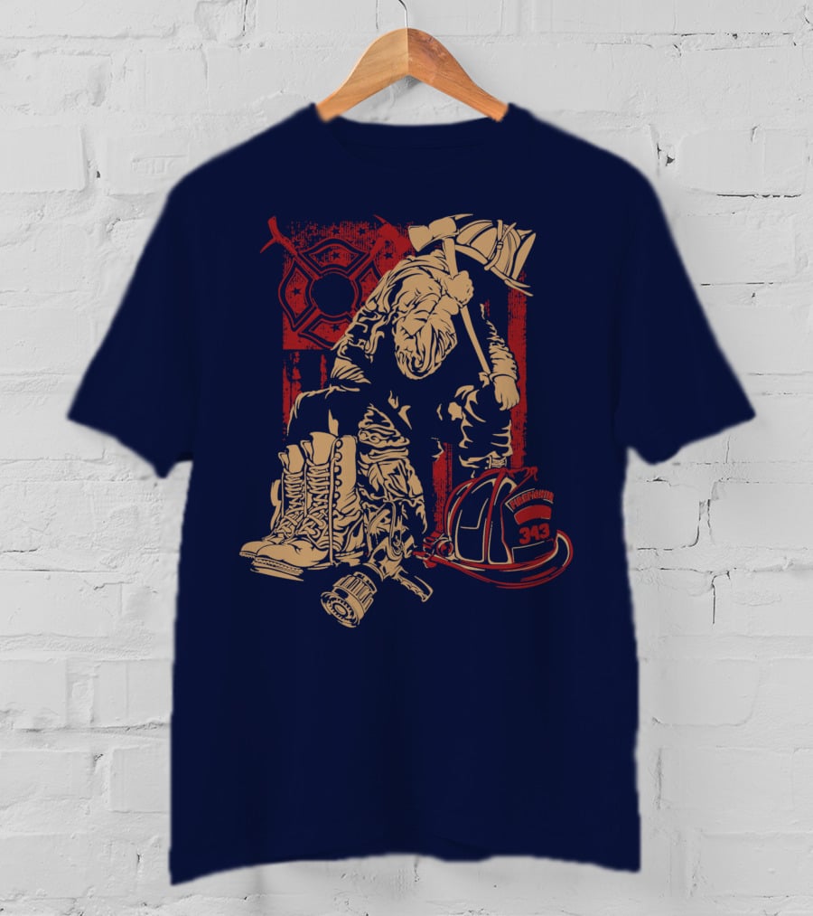 Firefighters Brotherhood Honor In Tradition And Valor 343 T-Shirt