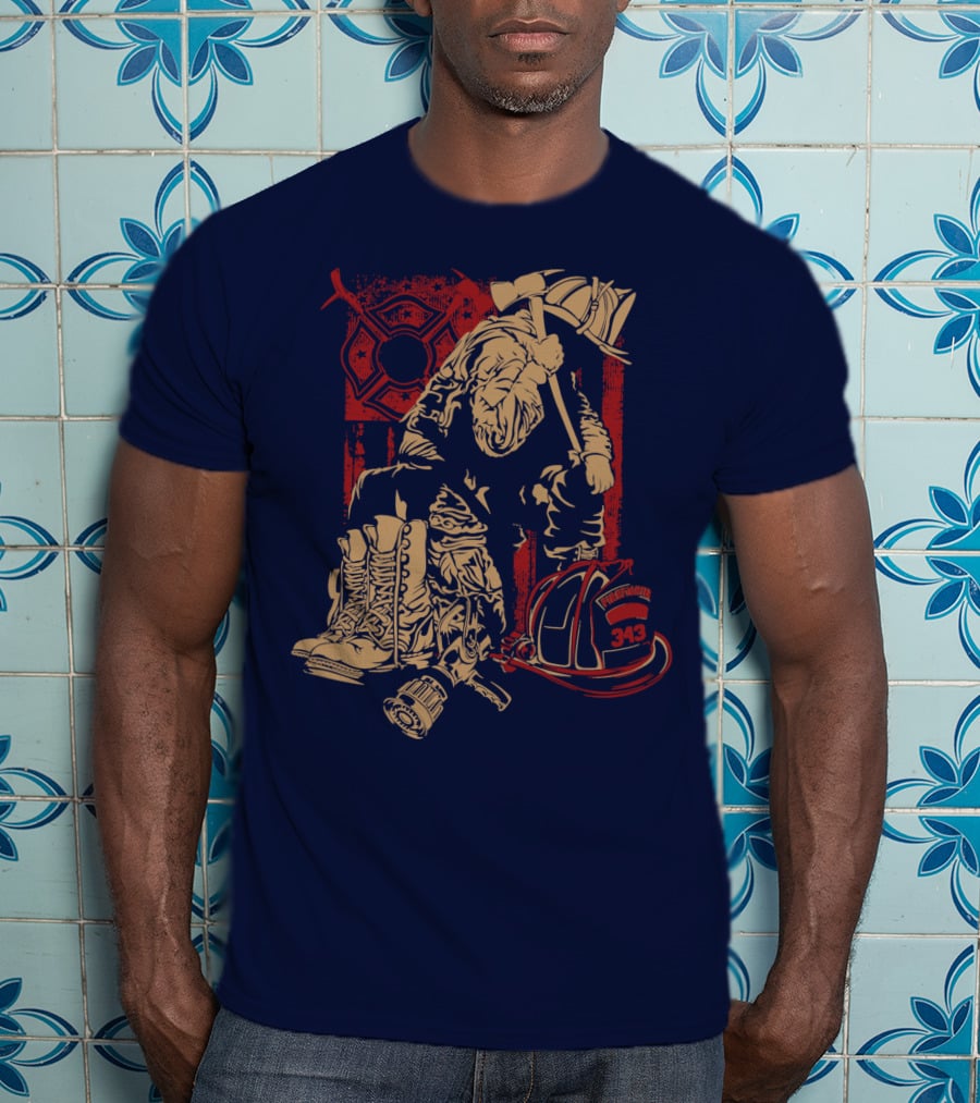 Firefighters Brotherhood Honor In Tradition And Valor 343 T-Shirt