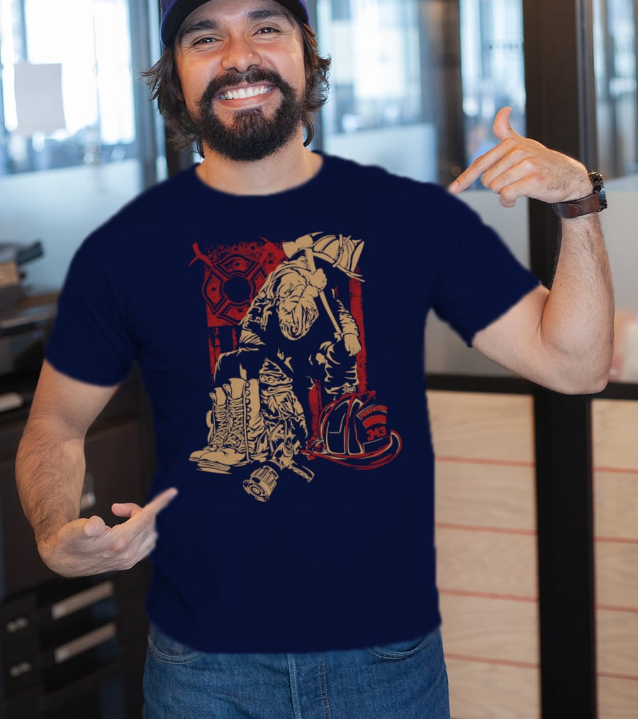 Firefighters Brotherhood Honor In Tradition And Valor 343 T-Shirt