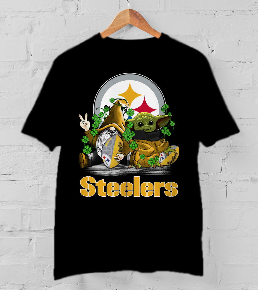 Steelers Shamrock Gnome And Green Alien Football T-Shirt