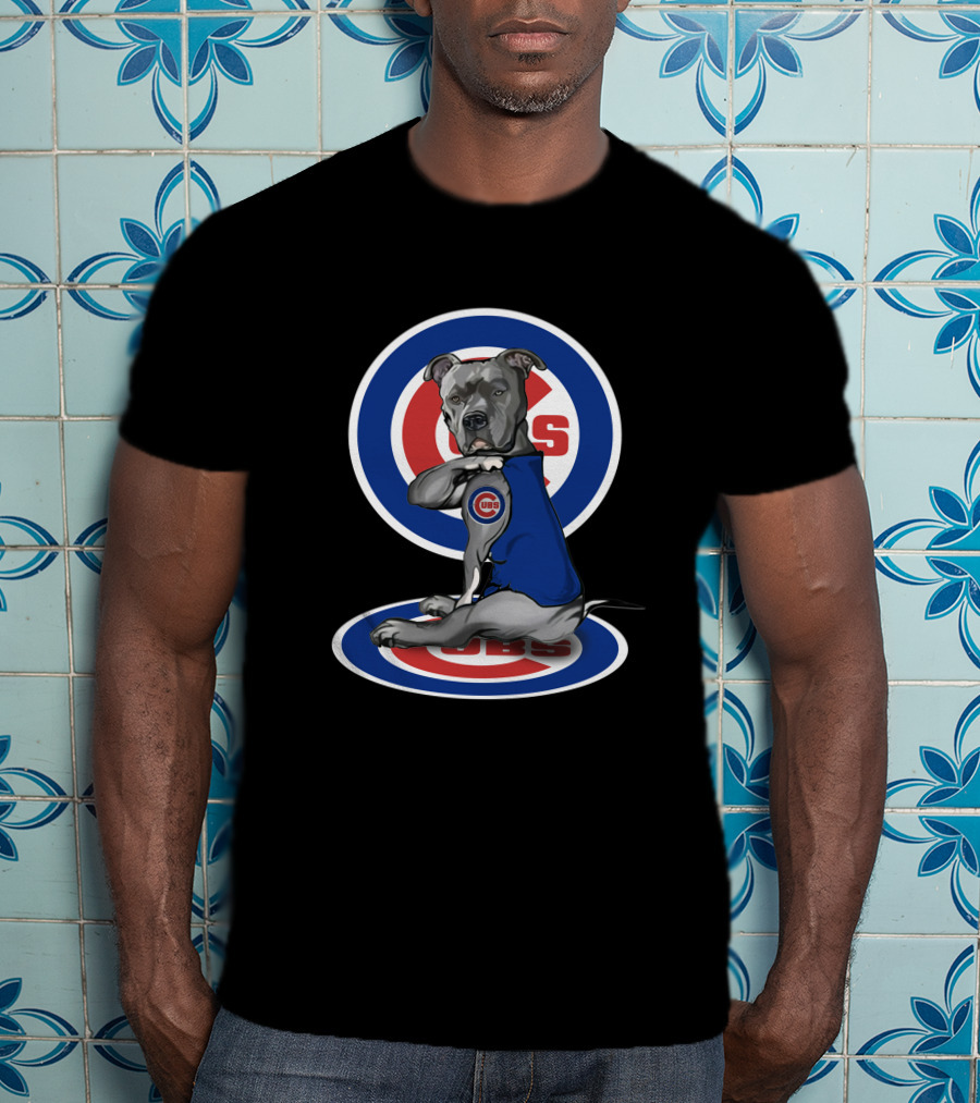 Chicago Cubs Pitbull Fan Hoodie With Cubs T-Shirt