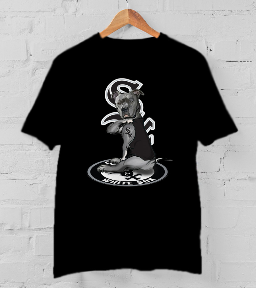 Chicago White Sox Dog With Tattoo And Sox T-Shirt