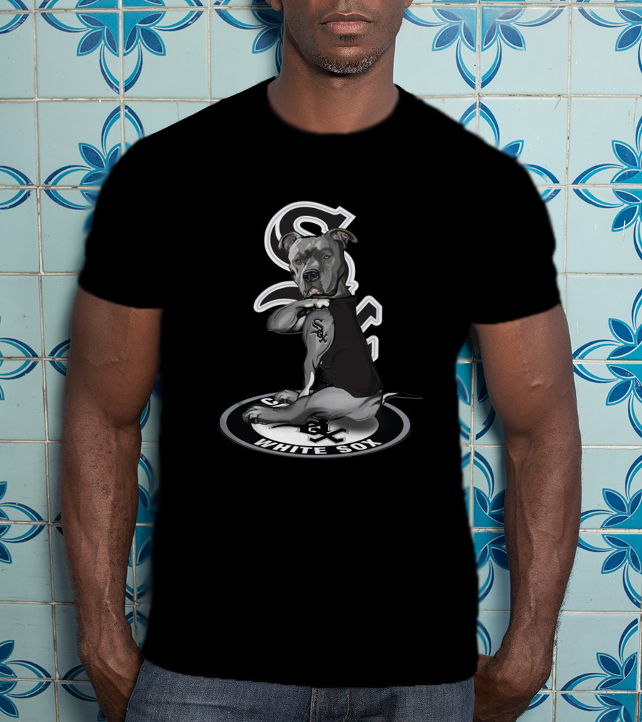 Chicago White Sox Dog With Tattoo And Sox T-Shirt