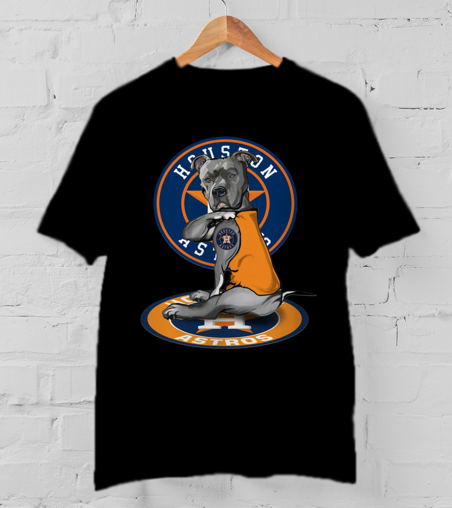 Houston Astros Dog Wearing Team Jersey T-Shirt