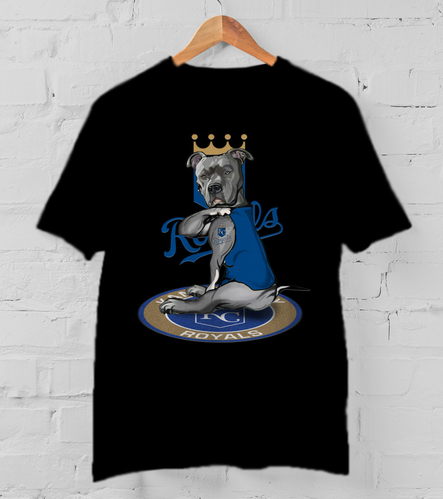 Kc Royals Dog With Crown T-Shirt