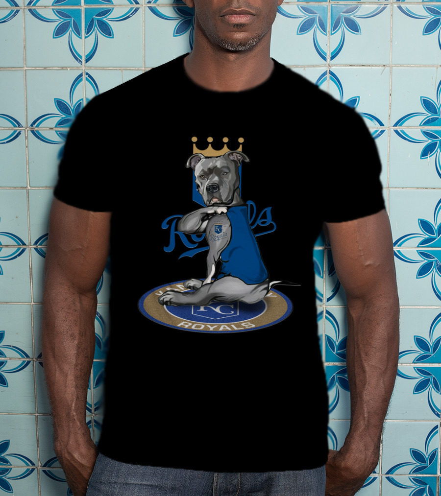 Kc Royals Dog With Crown T-Shirt