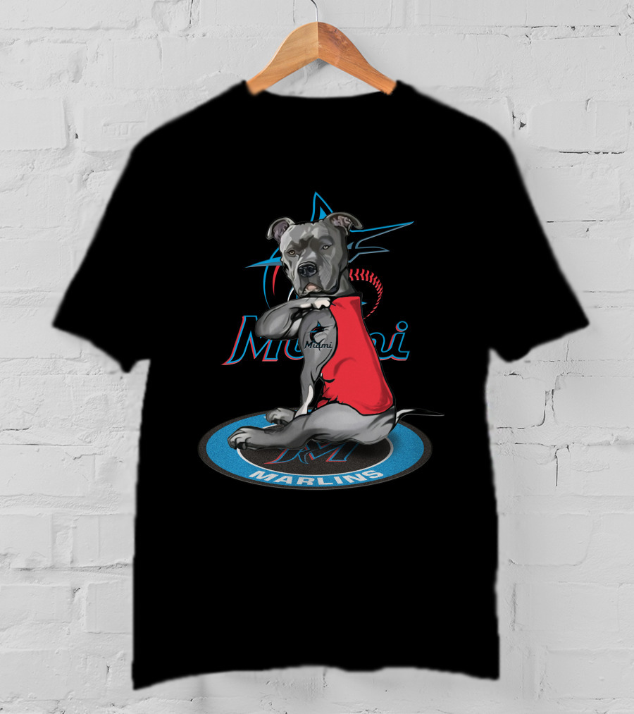 Miami Marlins Dog With M T-Shirt