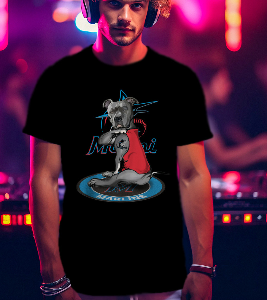 Miami Marlins Dog With M T-Shirt