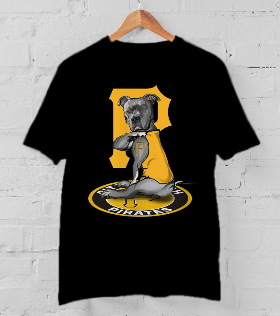 Pittsburgh Pirates Dog Mascot With Yellow Sweater And Team T-Shirt