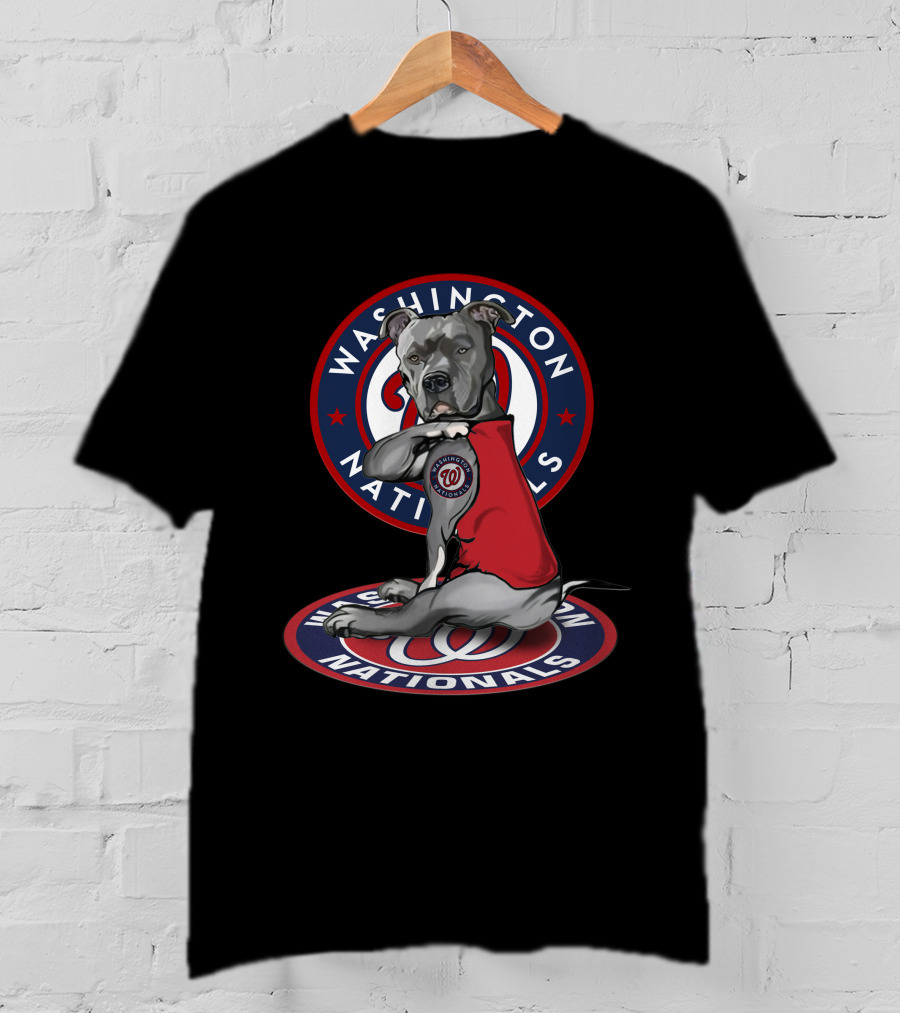 Washington Nationals Dog Wearing Team Vest T-Shirt