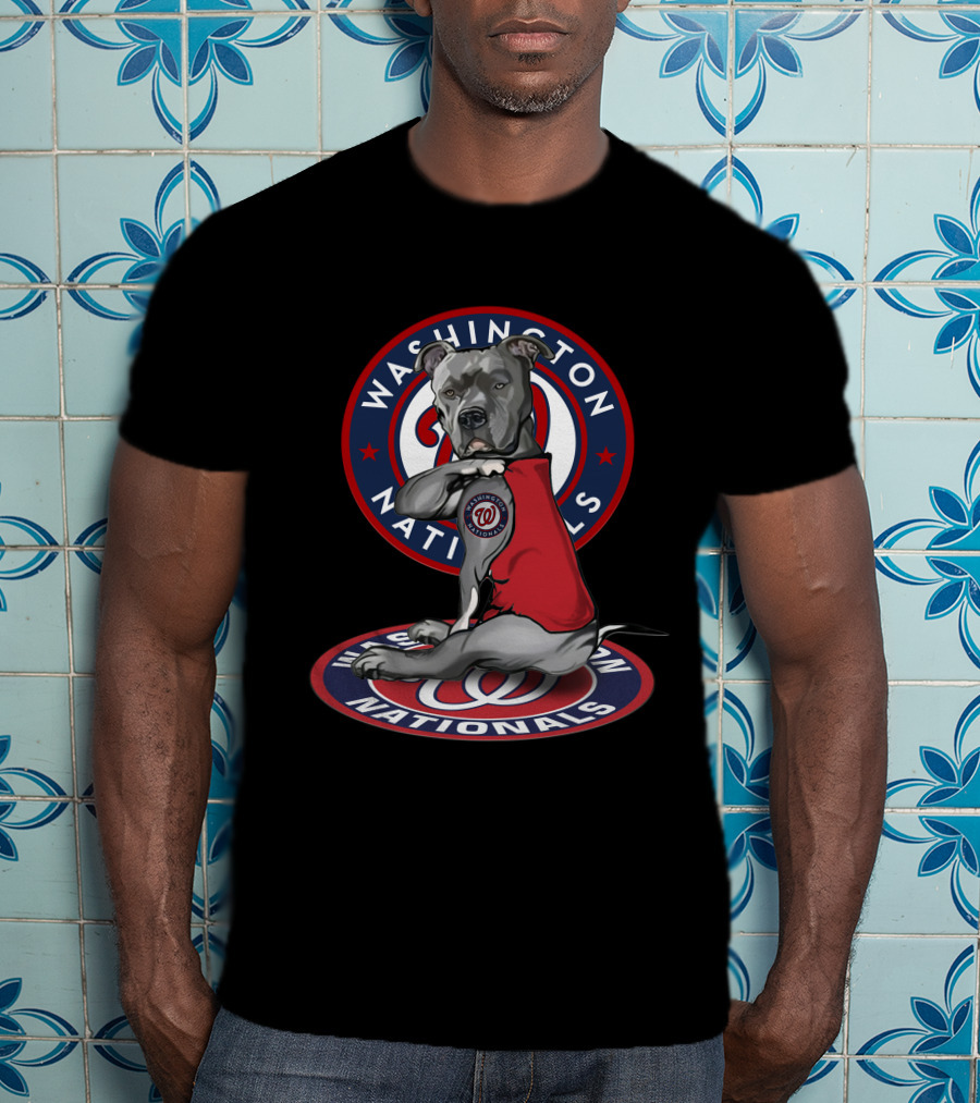 Washington Nationals Dog Wearing Team Vest T-Shirt