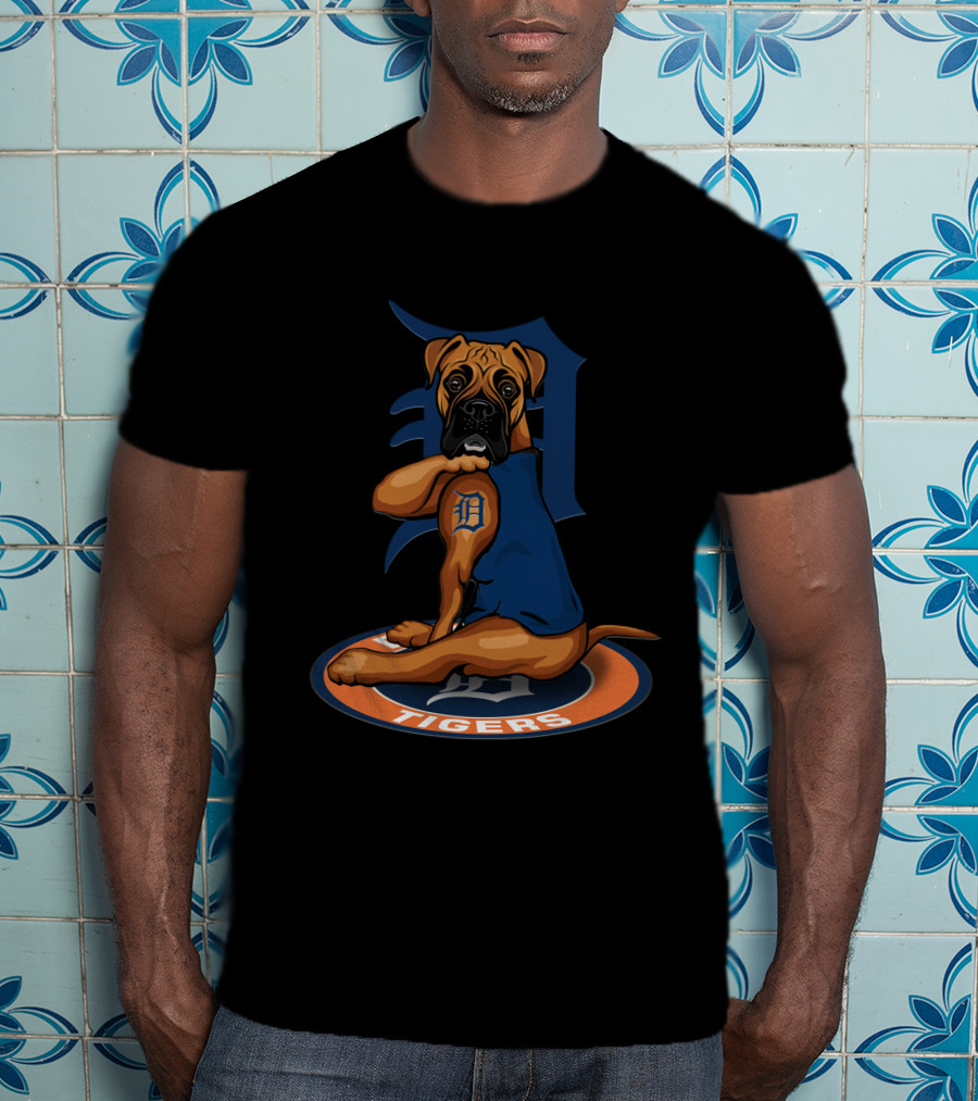 Detroit Tigers Dog Baseball T-Shirt