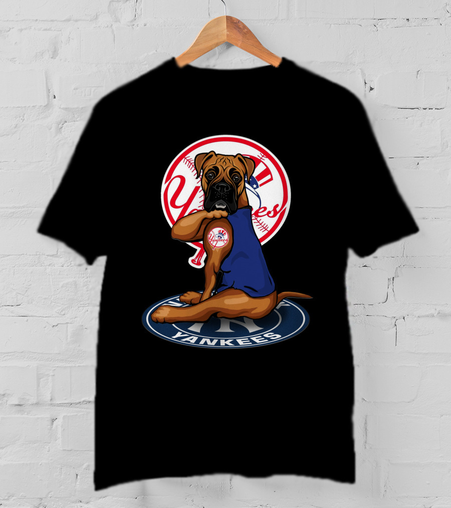 New York Yankees Dog Baseball Mascot T-Shirt