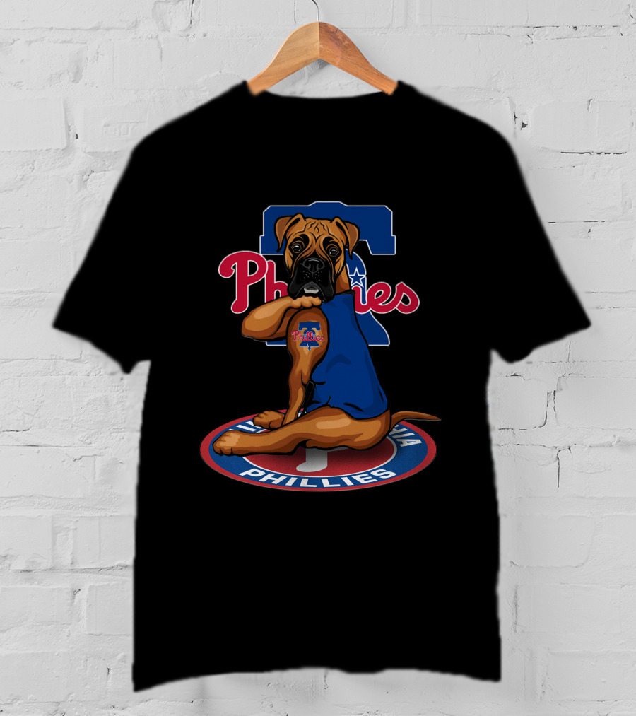 Philadelphia Phillies Dog Mascot Sitting On T-Shirt