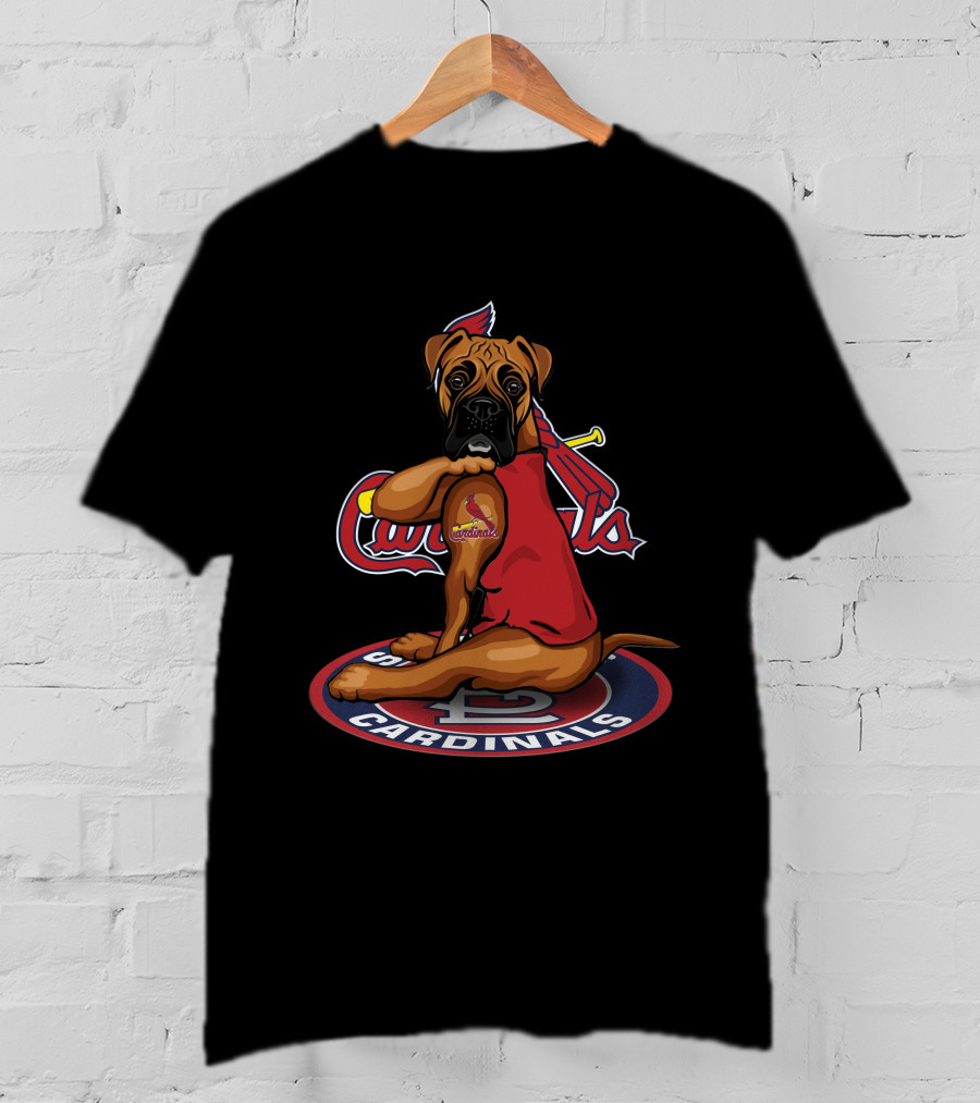 St Louis Cardinals Dog Mascot Artwork T-Shirt