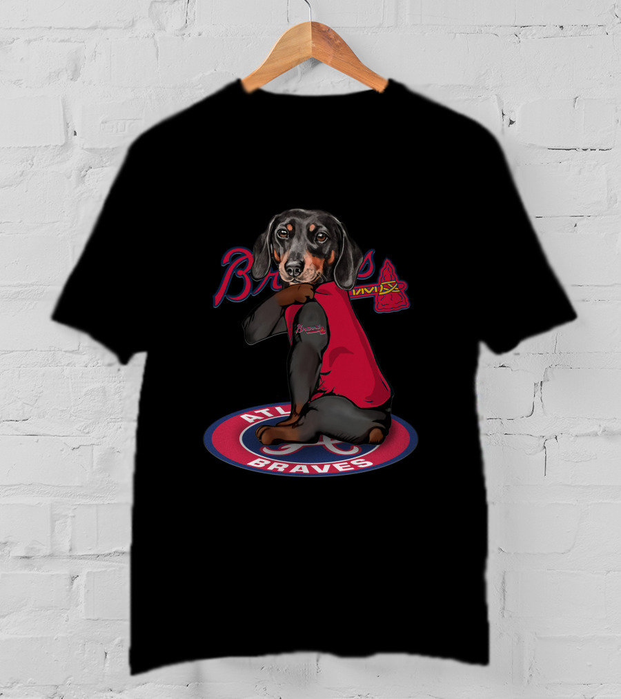 Atlanta Braves Dachshund Team Spirit T-Shirt