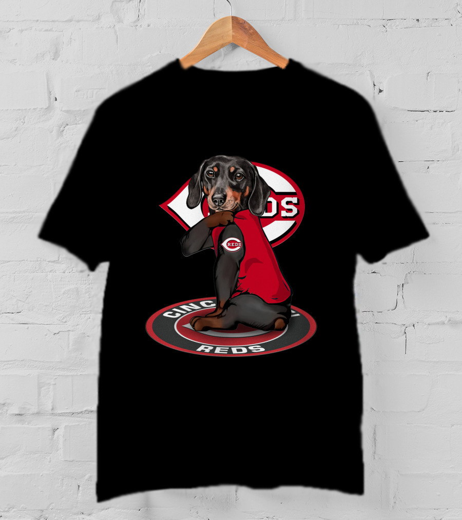 Cincinnati Reds Dachshund Mlb Fan Team T-Shirt