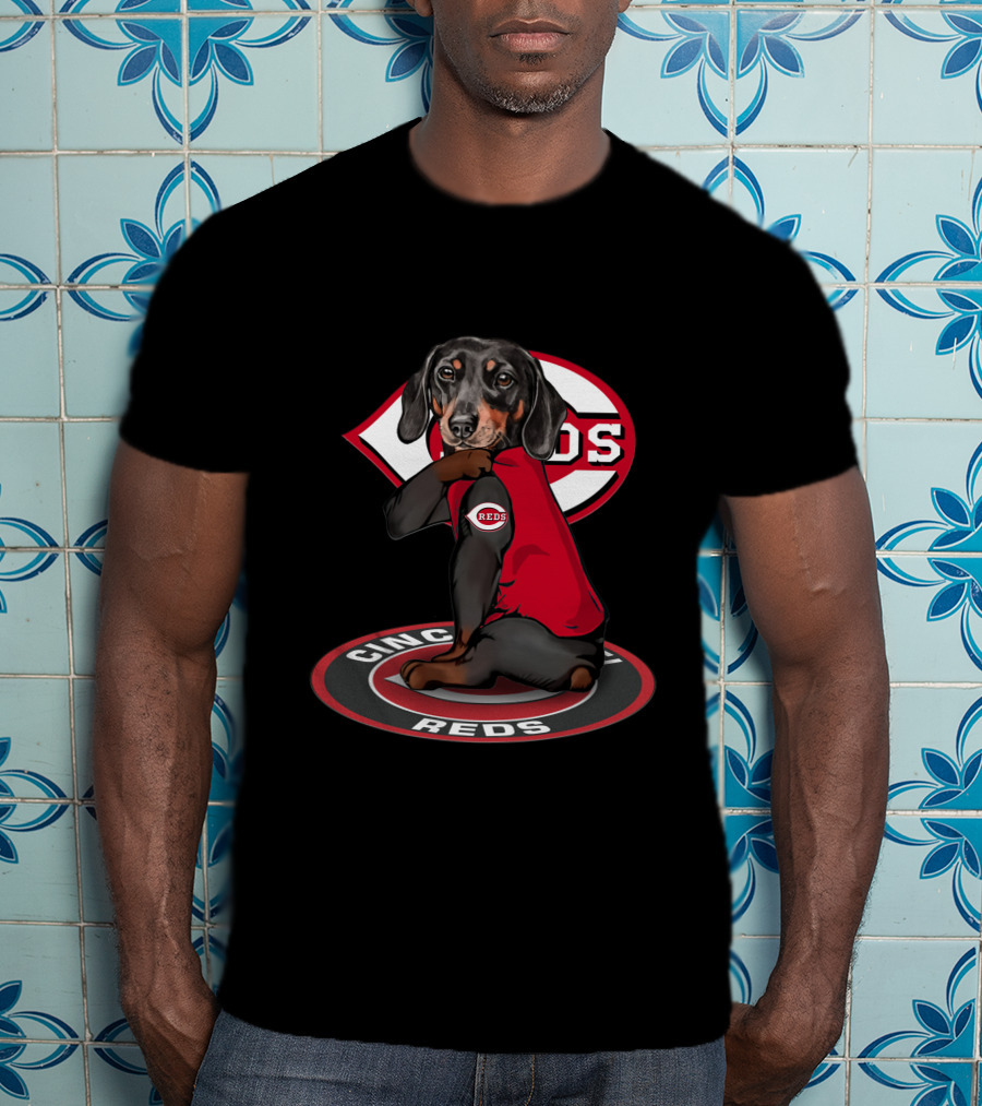 Cincinnati Reds Dachshund Mlb Fan Team T-Shirt