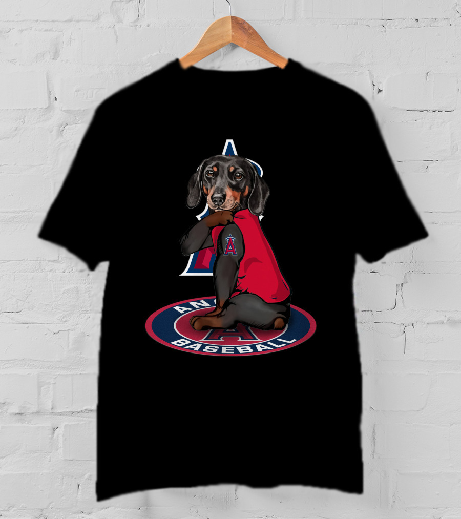 Los Angeles Angels Dachshund Dog T-Shirt