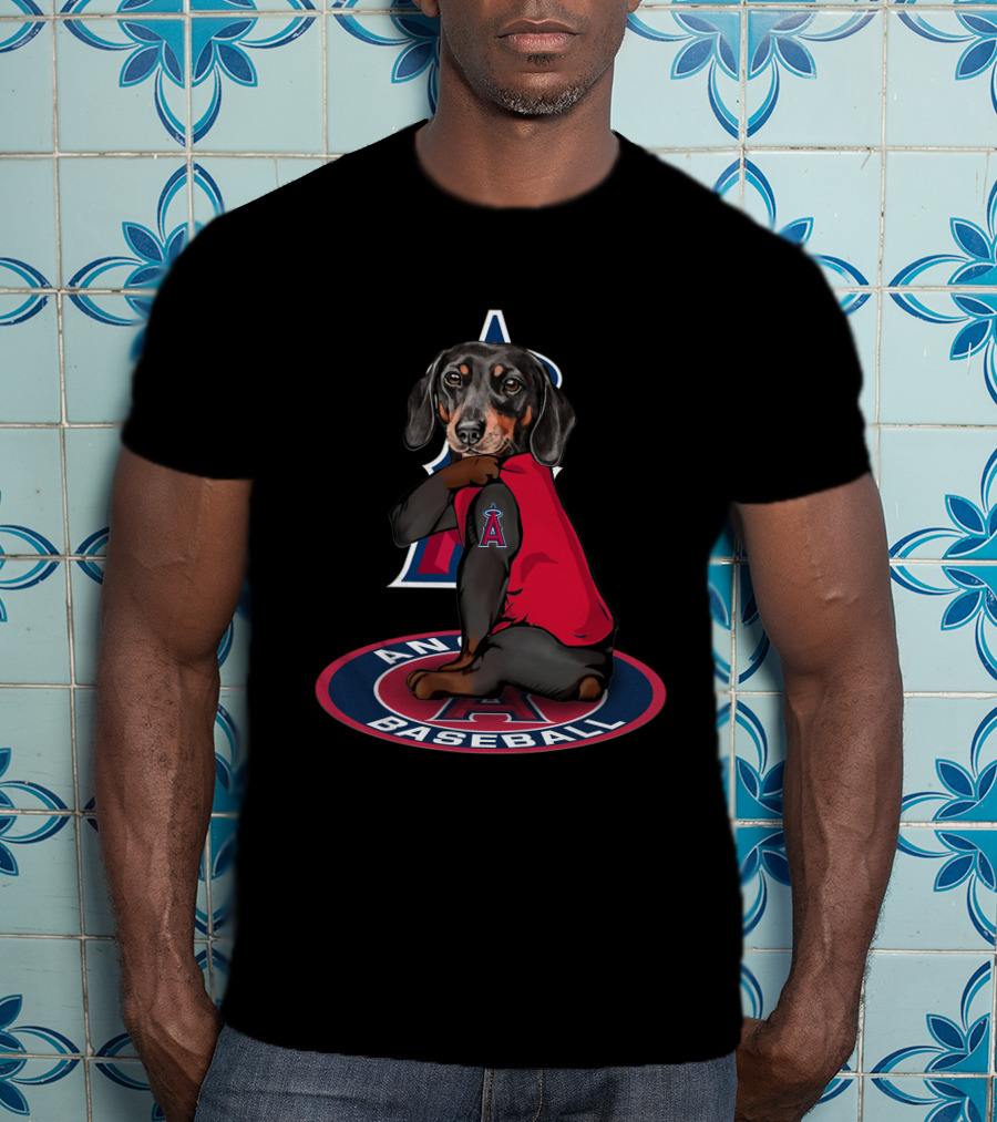 Los Angeles Angels Dachshund Dog T-Shirt