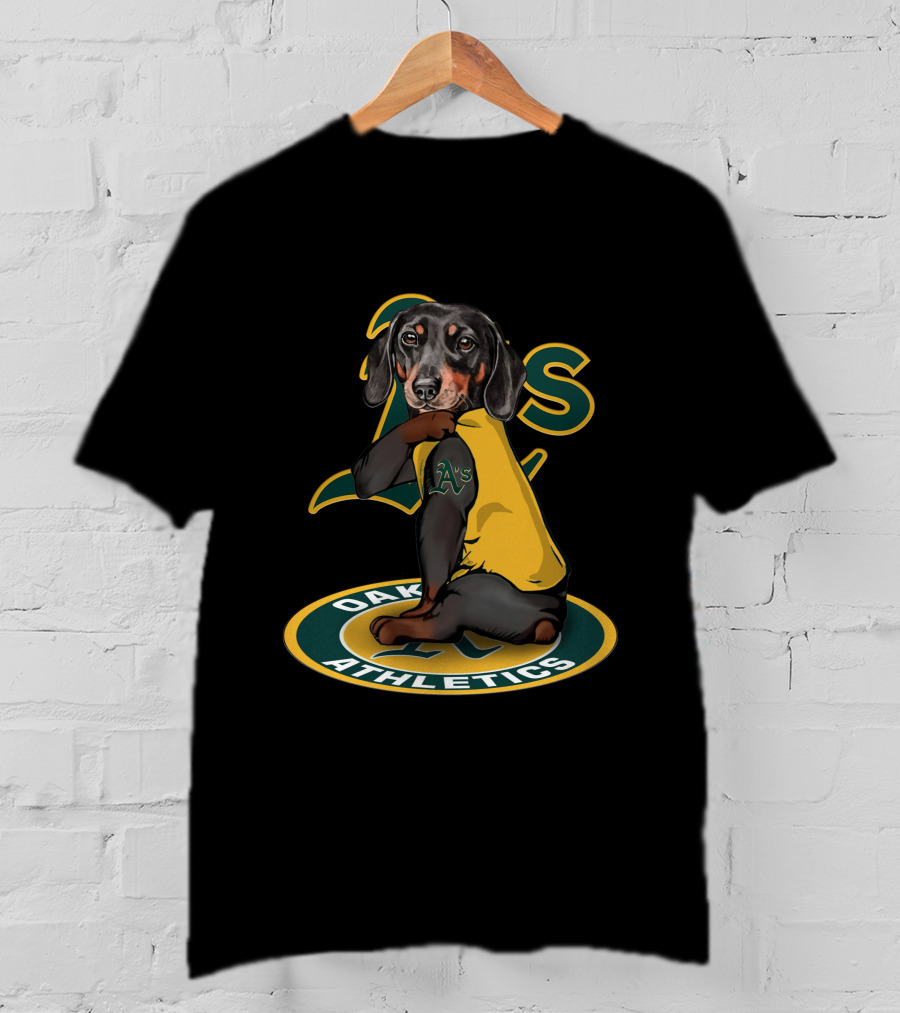 Oakland Athletics A's Dachshund Dog T-Shirt