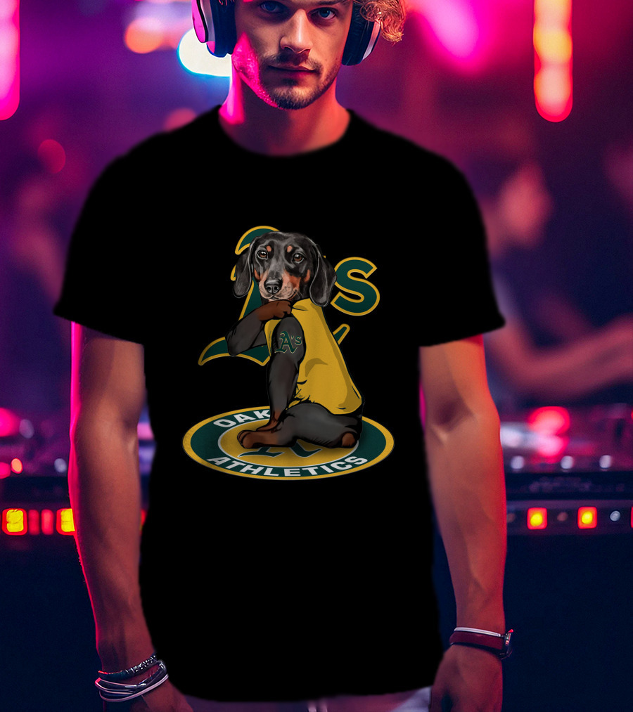 Oakland Athletics A's Dachshund Dog T-Shirt