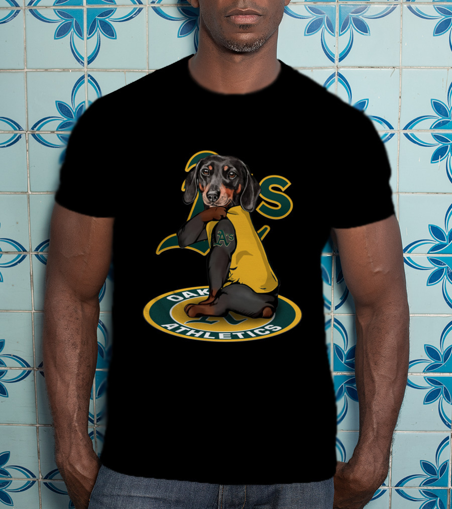 Oakland Athletics A's Dachshund Dog T-Shirt
