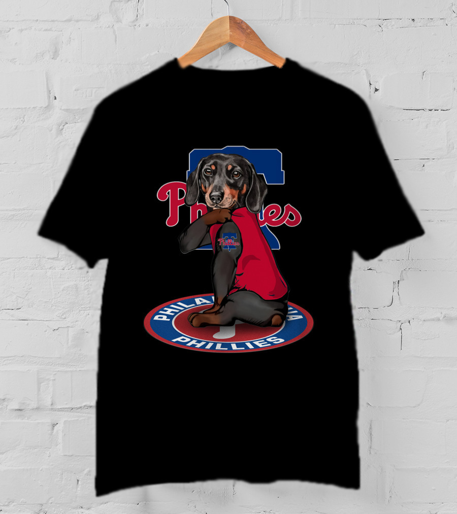 Philadelphia Phillies Dachshund Mlb Dog Fan T-Shirt