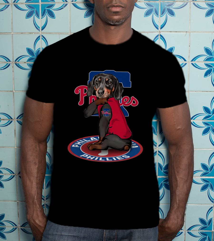 Philadelphia Phillies Dachshund Mlb Dog Fan T-Shirt