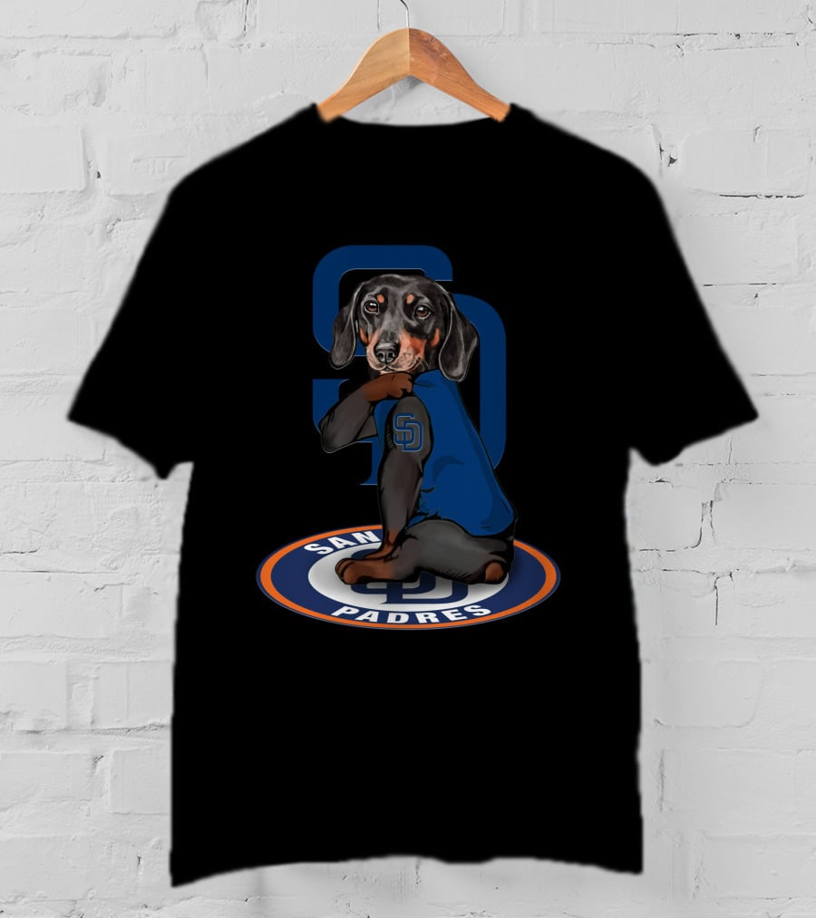 San Diego Padres 23 Dachshund Baseball Fan T-Shirt