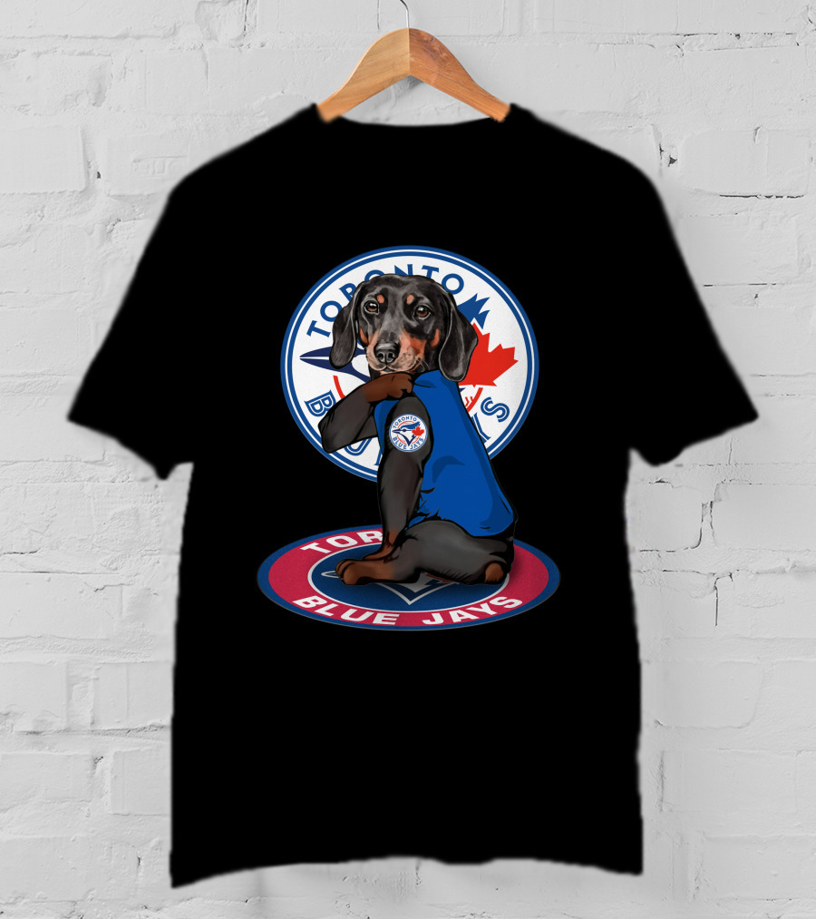 Toronto Blue Jays Dog Mascot With Team Logo And Iconic Maple Leaf T-Shirt