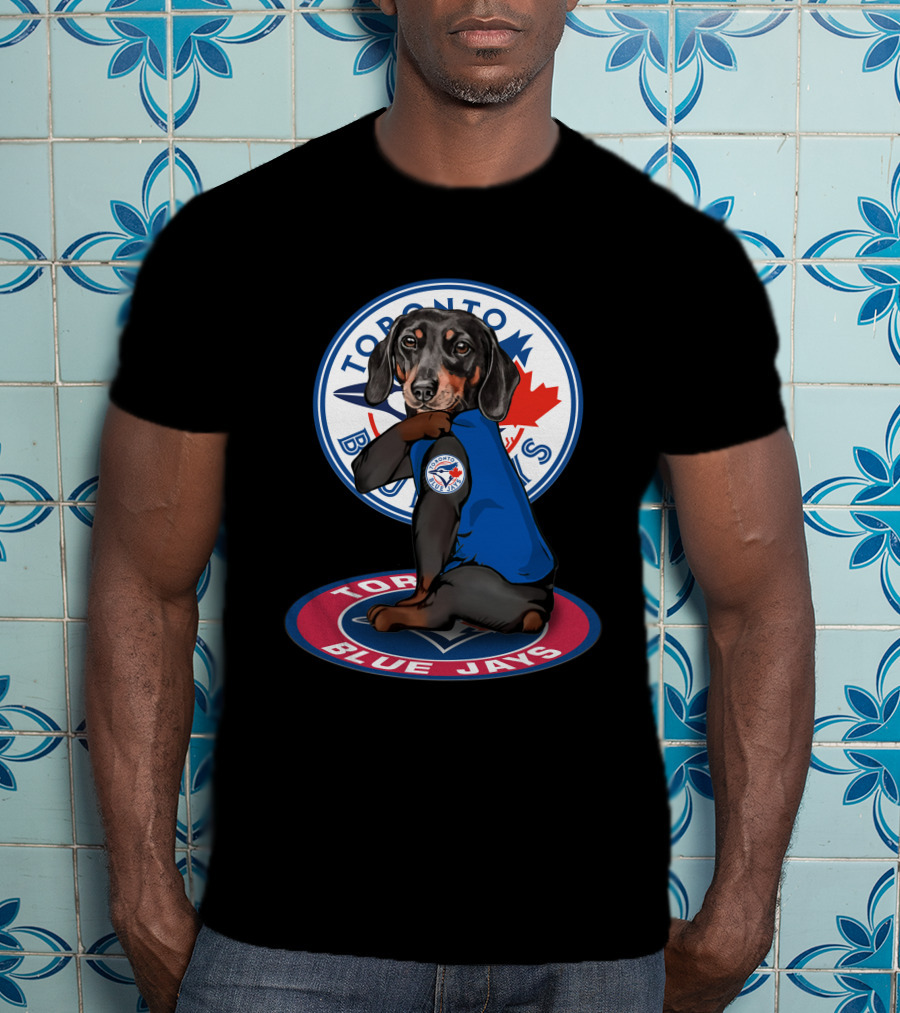 Toronto Blue Jays Dog Mascot With Team Logo And Iconic Maple Leaf T-Shirt