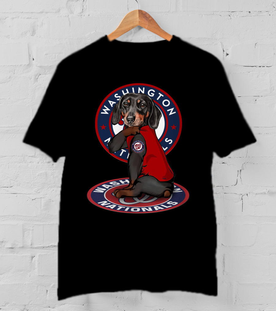 Washington Nationals Dachshund Sports T-Shirt