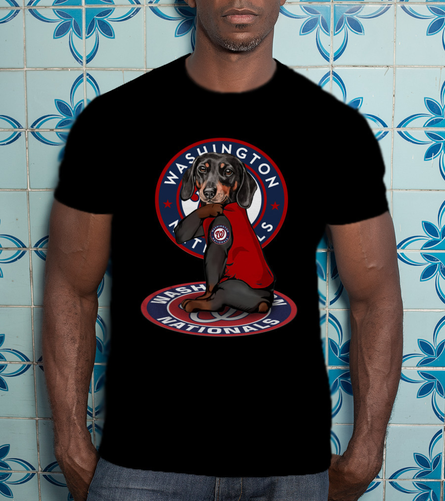 Washington Nationals Dachshund Sports T-Shirt