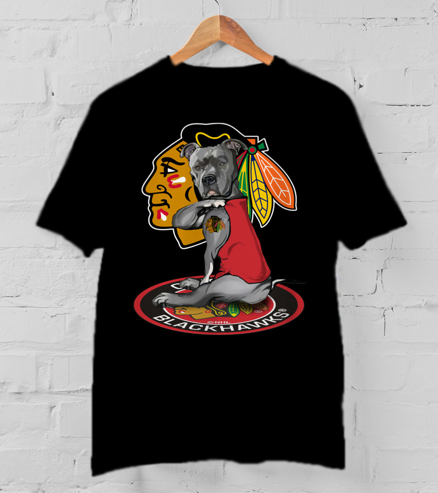 Chicago Blackhawks Nhl Dog Mascot T-Shirt