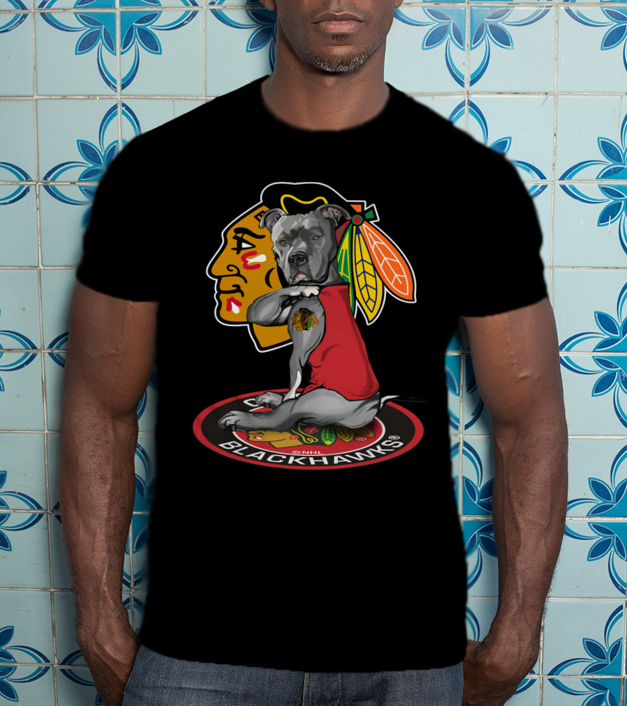 Chicago Blackhawks Nhl Dog Mascot T-Shirt
