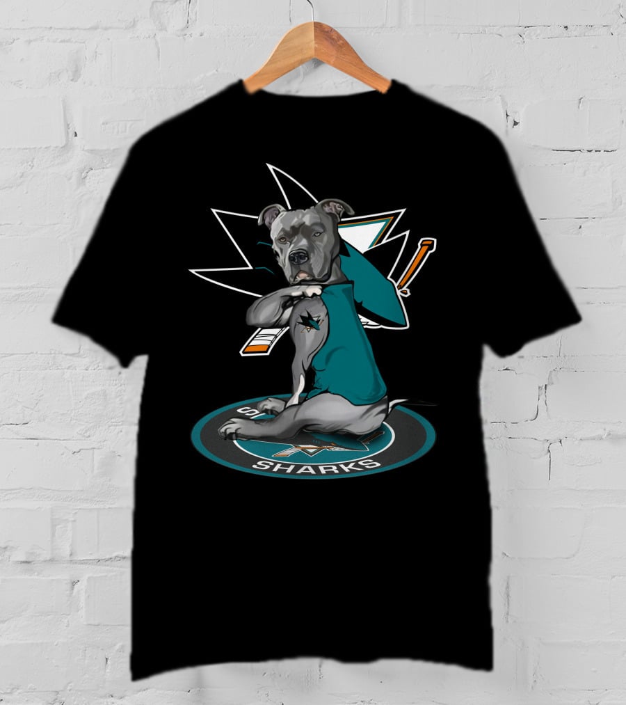 24 San Jose Sharks Dog Mascot T-Shirt