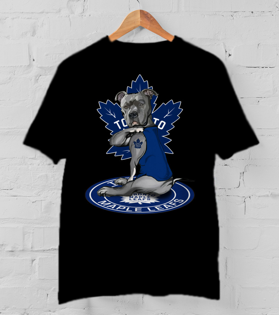 Toronto Maple Leafs Dog Mascot With Maple Leaf Emblem T-Shirt