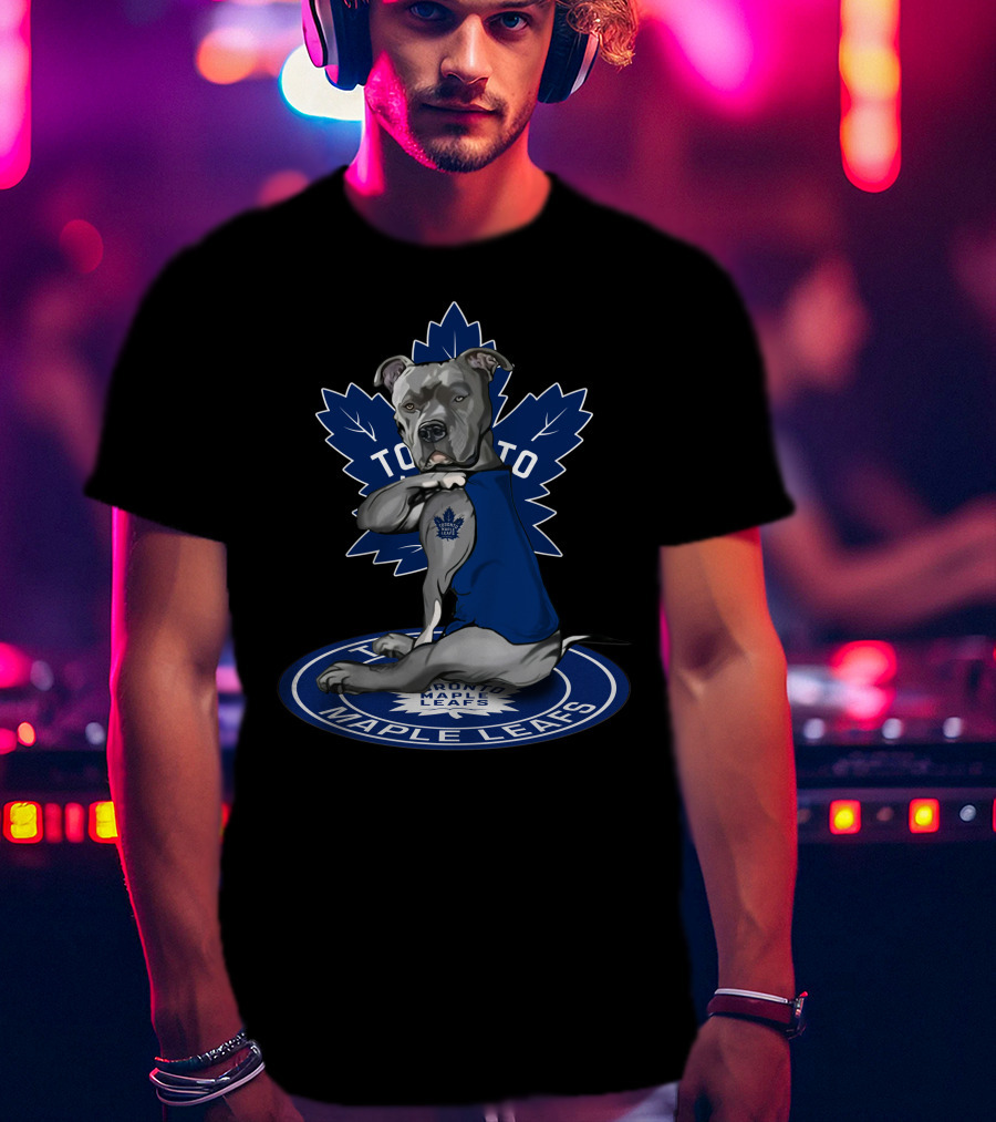 Toronto Maple Leafs Dog Mascot With Maple Leaf Emblem T-Shirt