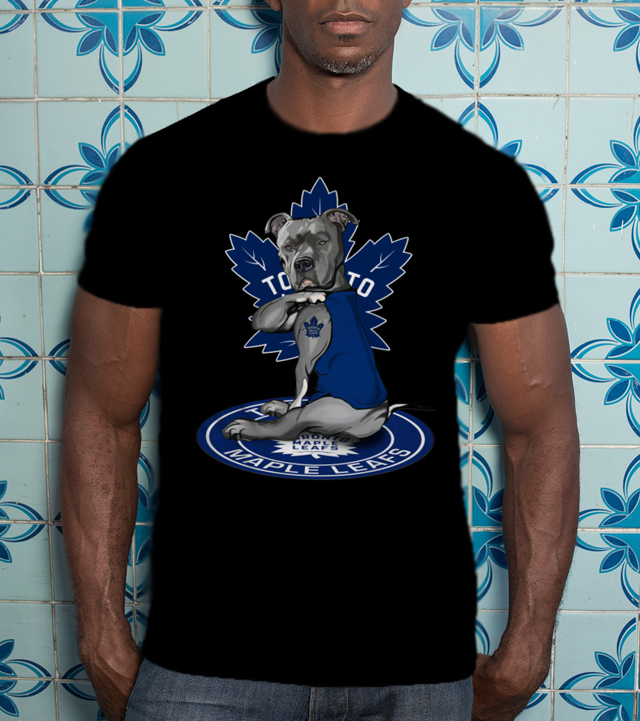 Toronto Maple Leafs Dog Mascot With Maple Leaf Emblem T-Shirt