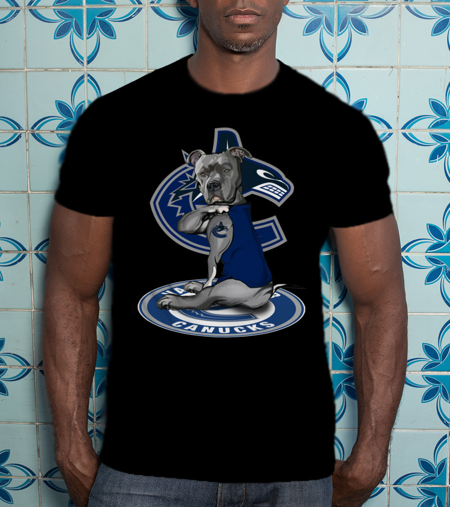 Vancouver Canucks Dog With Team T-Shirt