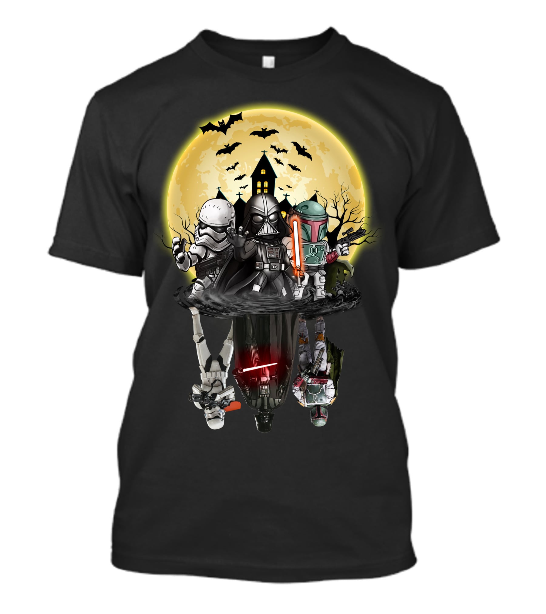 Star Wars Dark Side Halloween Reflection Battle T-Shirt
